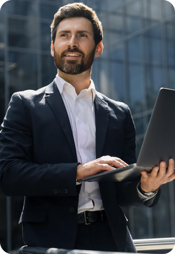 Man with laptop